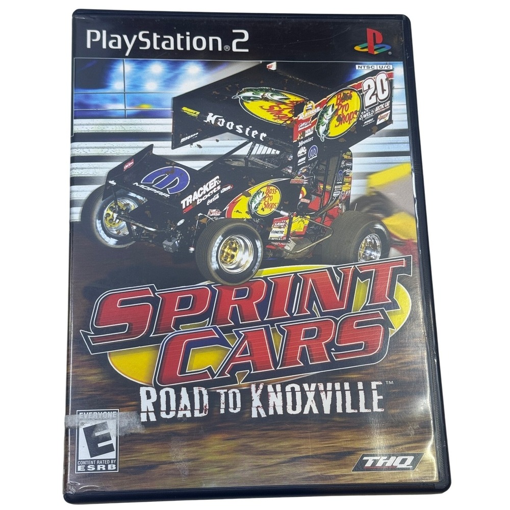 Sprint Cars Road to Knoxville Sony PlayStation 2 PS2 Game with Manual THQ Racing